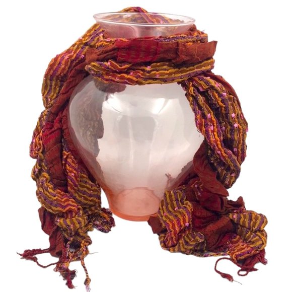 Imported🧣Handmade Ruffle Multicolored Scarf - Picture 2 of 3